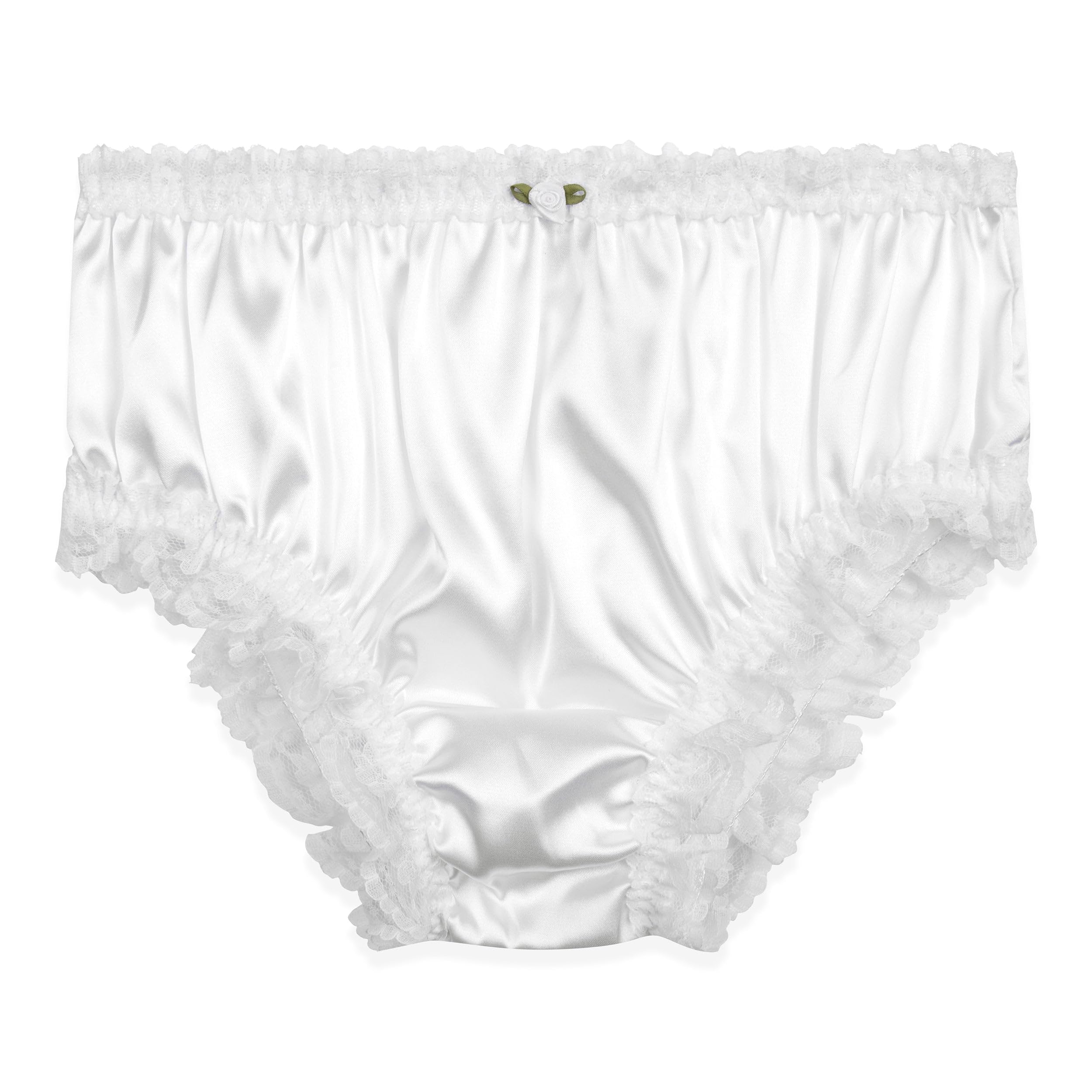 Satini Women's Satin Frilly Lace Sissy French Knickers Briefs Panties