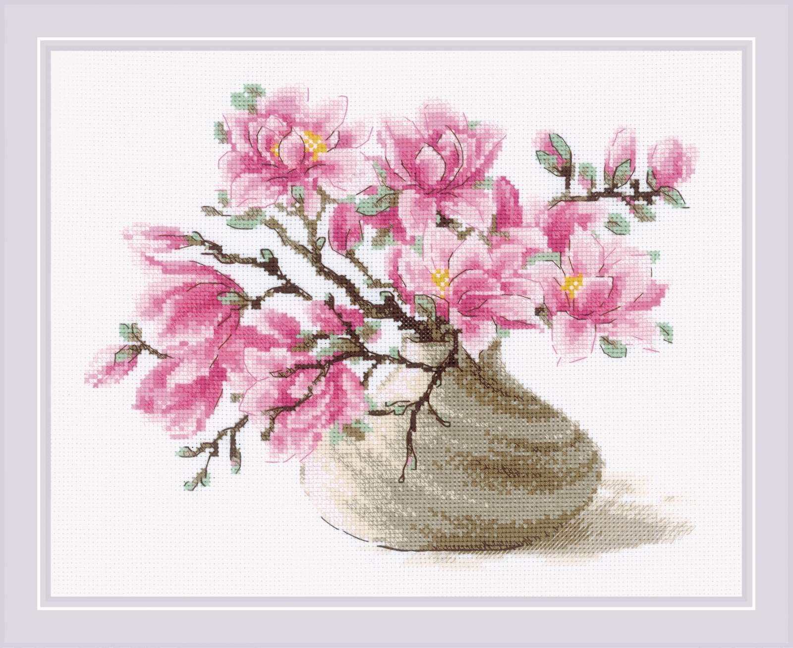 RiolisSouthern Magnolia Counted Cross Stitch Kit 30x24cm