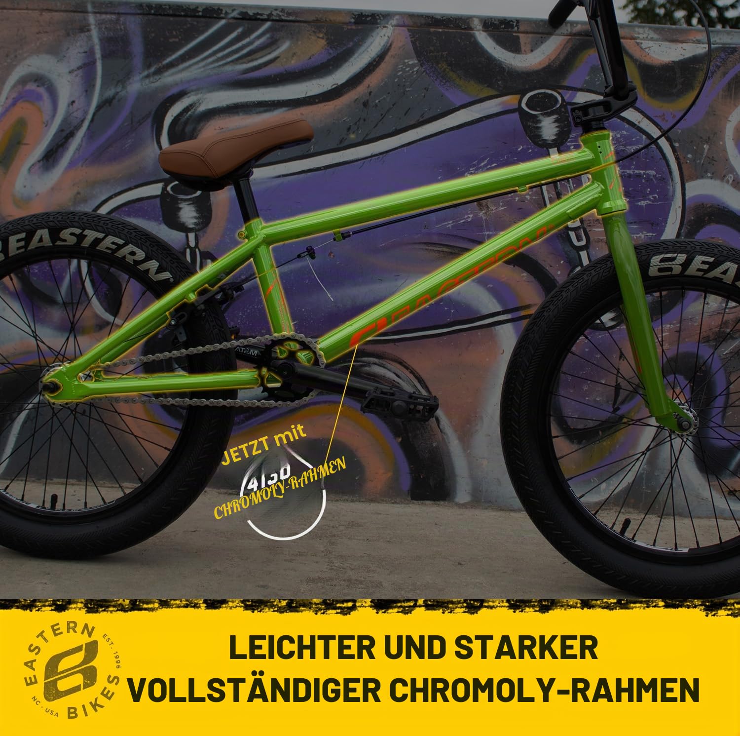 Eastern Bikes Traildigger 20-Zoll BMX-Fahrrad, Voll Leichter Chromoly-Rahmen und Gabelschaft