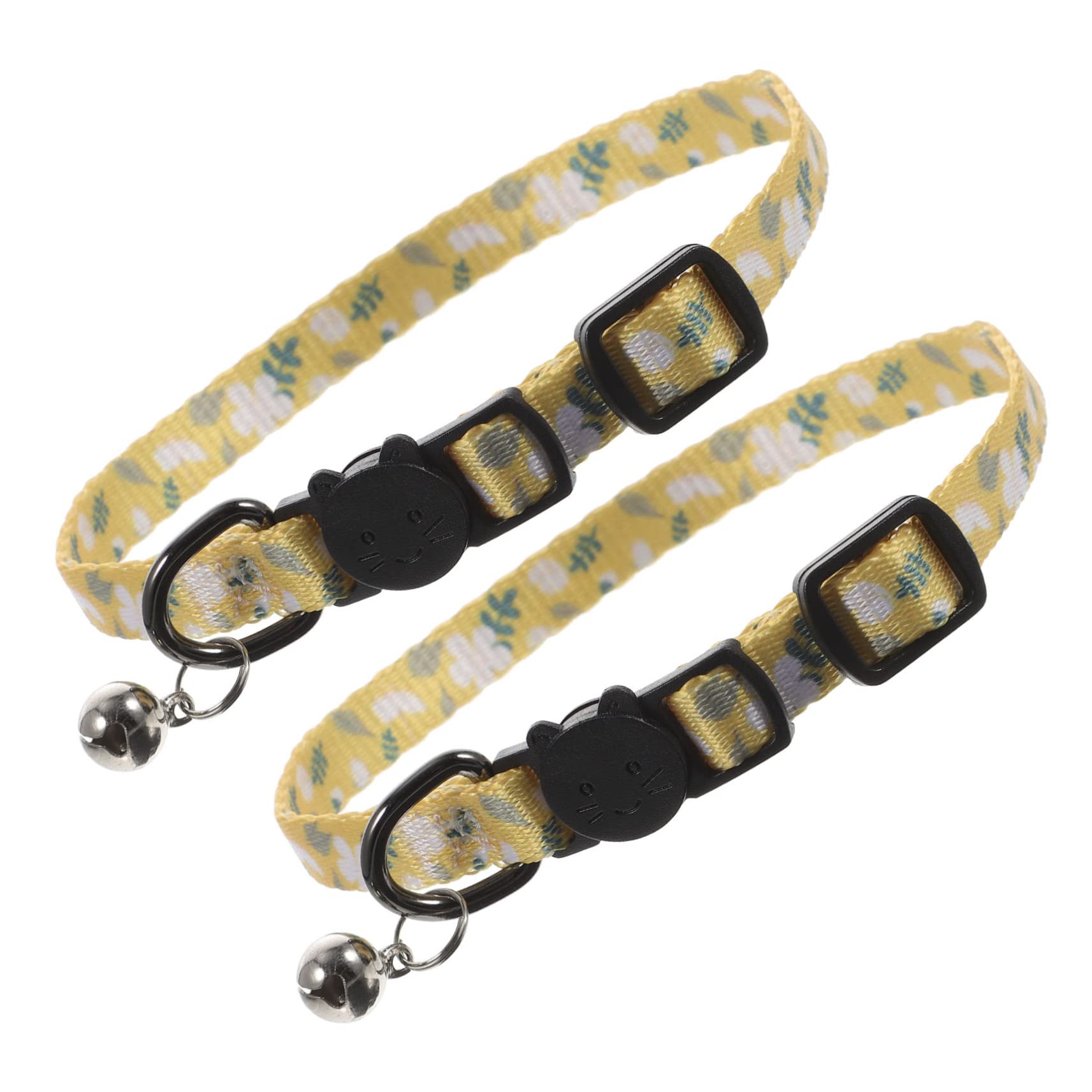 VANZACK 10pièces Collier De Chat Imprimé avec Cloche pour Chats Filles Collier Détachable Réglable Et Confortable Accessoire Festif pour Animaux De Compagnie Fleurs