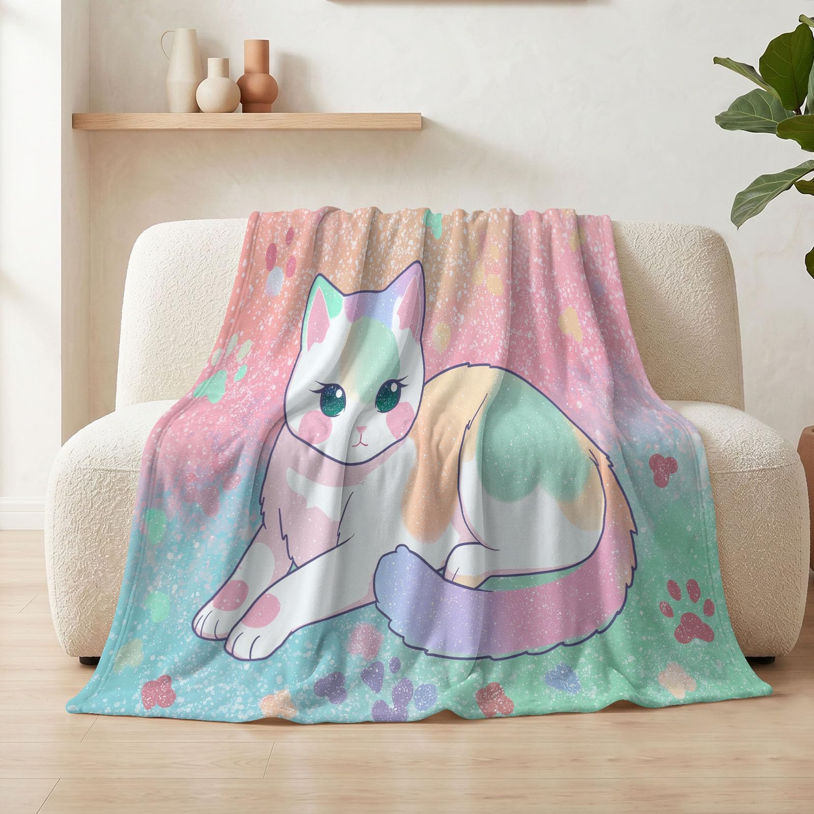 Koc 150 x 200 cm, styl anime, narzuta na łóżko, dla chłopców, dziewcząt