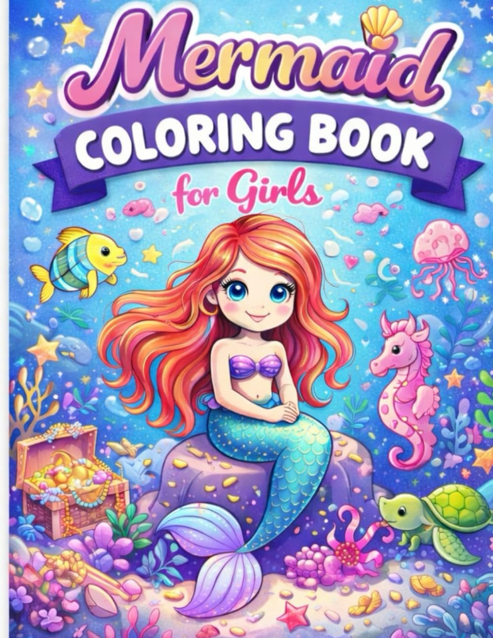 Mermaid Coloring Book for Girls (Unicorn Coloring Book for Girls)