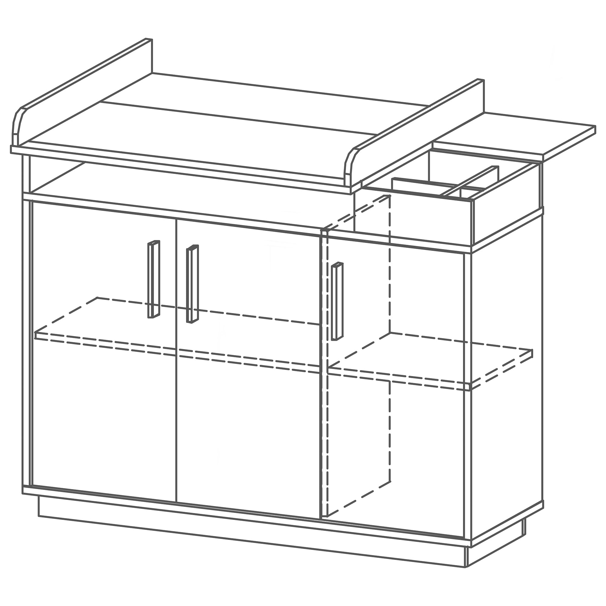 roba Chambre Bébé Complète Olaf - Lit Évolutif 70 x 140 cm + Commode à Langer + Armoire à 3 Portes - Blanc / Décor Bois