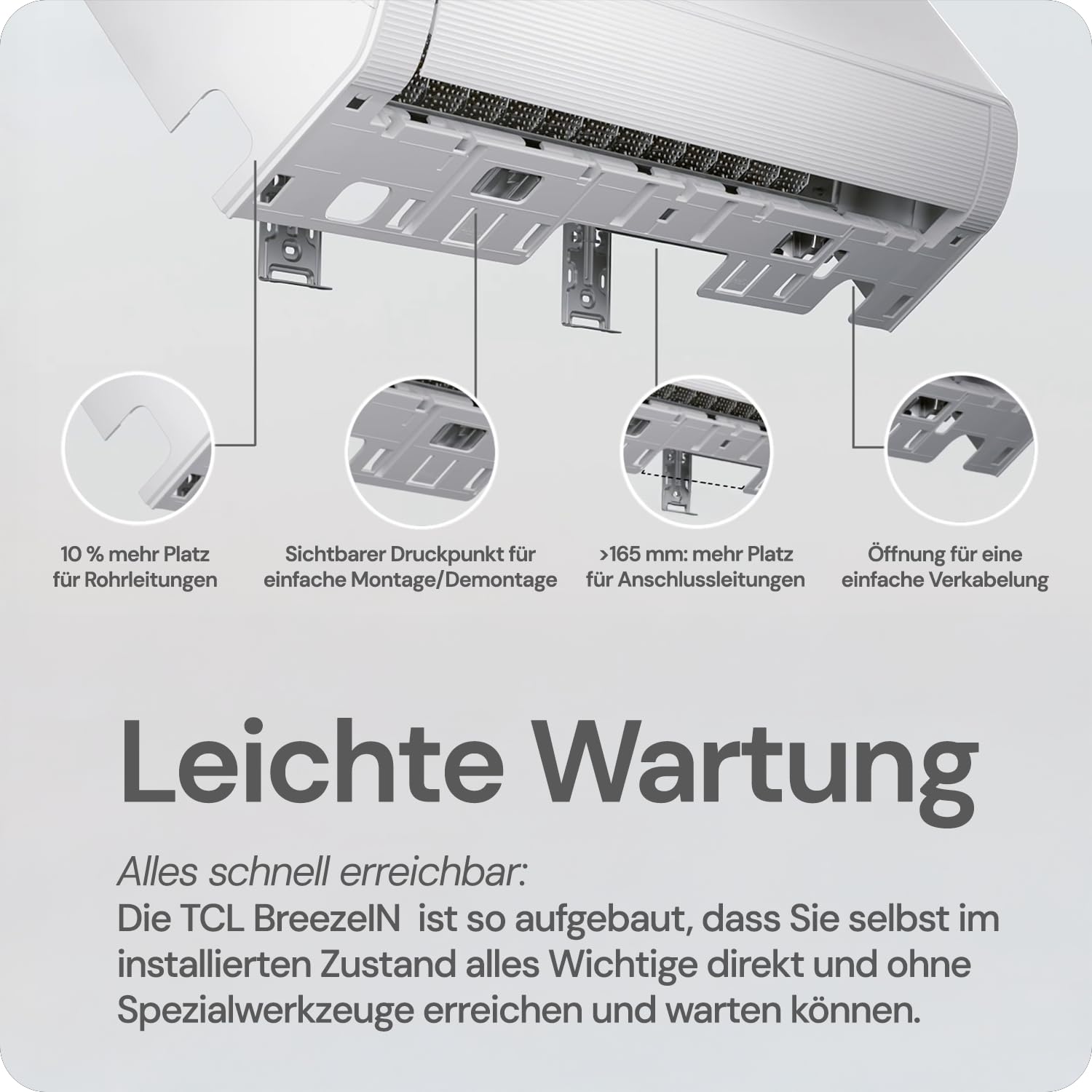 TCL Split Klimaanlage 18000 BTU 5,2 kW BreezeIN mit Sprachsteuerung WIFI bis 52m²