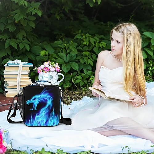 Miniatura 7 de Lindas bolsas de almuerzo de panda de animales para niñas y niños, con aislamiento térmico, lonchera con correa ajustable, a prueba de fugas,