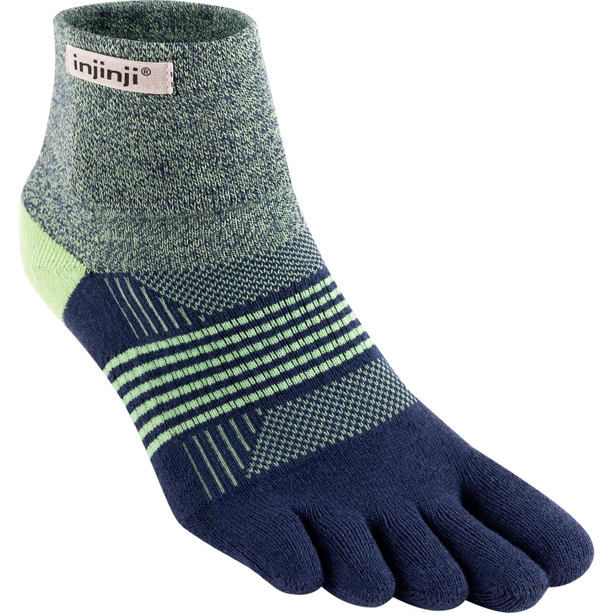 Mid Weight Womens Trail Run Toe Socks -