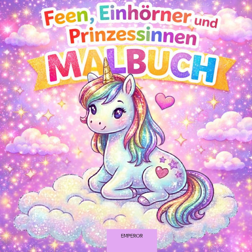 Feen, Einhörner & Prinzessinnen Malbuch: Zauberhafte Fantasy-Motive für Mädchen – Magische Feenwelten, Einhörner und Prinzessinnen zum Ausmalen