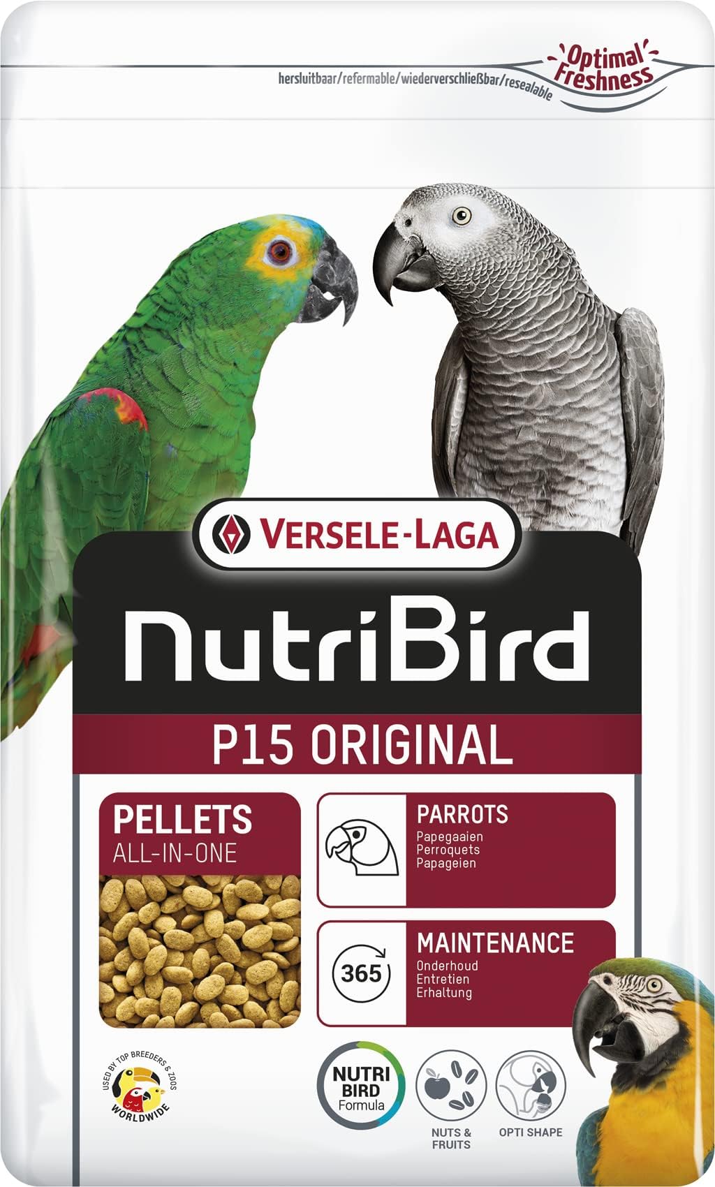 Versele Laga Nutribird P15 Original 3kg Parrot Food - Parrot Food Pellets - Premium Parrot Foodd and Nutrition