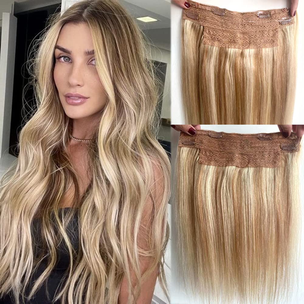 Hair Extensions Real Human Hair, Invisible Wire Hair
