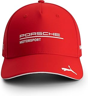 Porsche Motorsport Curved Brim Team Hat with Porsche Motorsport and Sponsor Logos Throughout
