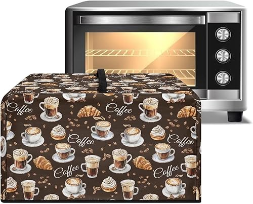 Miniatura 29 de Cubierta para horno de microondas a prueba de polvo, para encimera, freidora de aire, tostadora, horno, para decoración interior del hogar, L, 20.9