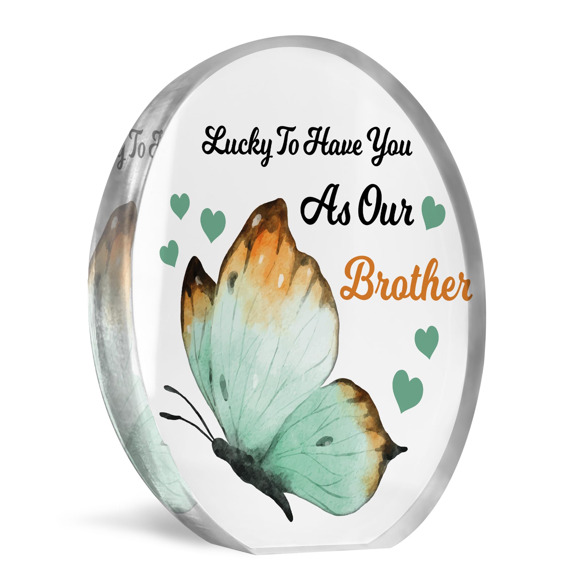 Red Ocean Lucky To Have You As Our Brother, Gift For Brother, Gifts From Daughter Son, Thank You Gift For Him, Brother Birthday Gift, Brother Gift For Christmas, Brother Gifts, Brother Plaque