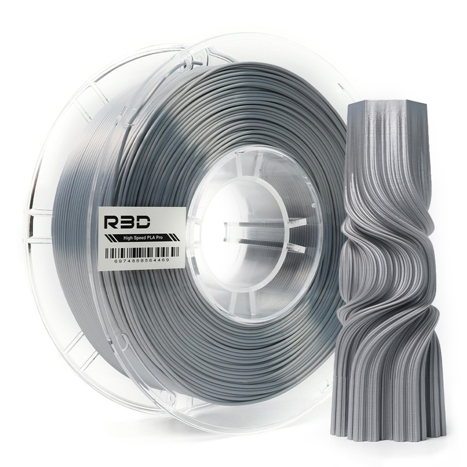 R3D High Speed PLA Pro Filament 1.75mm 1KG, 3D Printer Filament for 30-600 mm/s High-Speed Printing, Dimensional Accuracy +/- 0.02 mm, Plastic Spool,