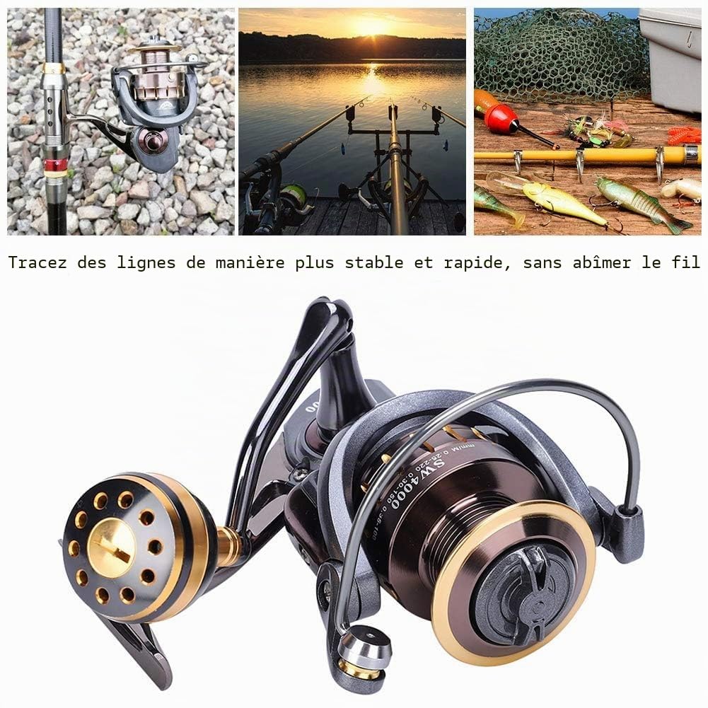 Moulinets Spinning en Eau salée Pêche en mer ReelEasy Casting Long Shot Full Metal Surf Moulinet de pêche Portant: 4 1BB Heavy Duty Moulinet de pêche à la traîne en mer