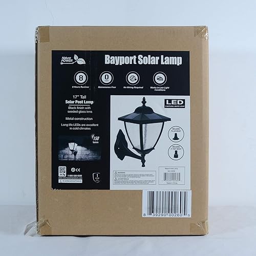 Miniatura 2 de Nature Power Lámpara solar Bayport con 3 opciones de montaje