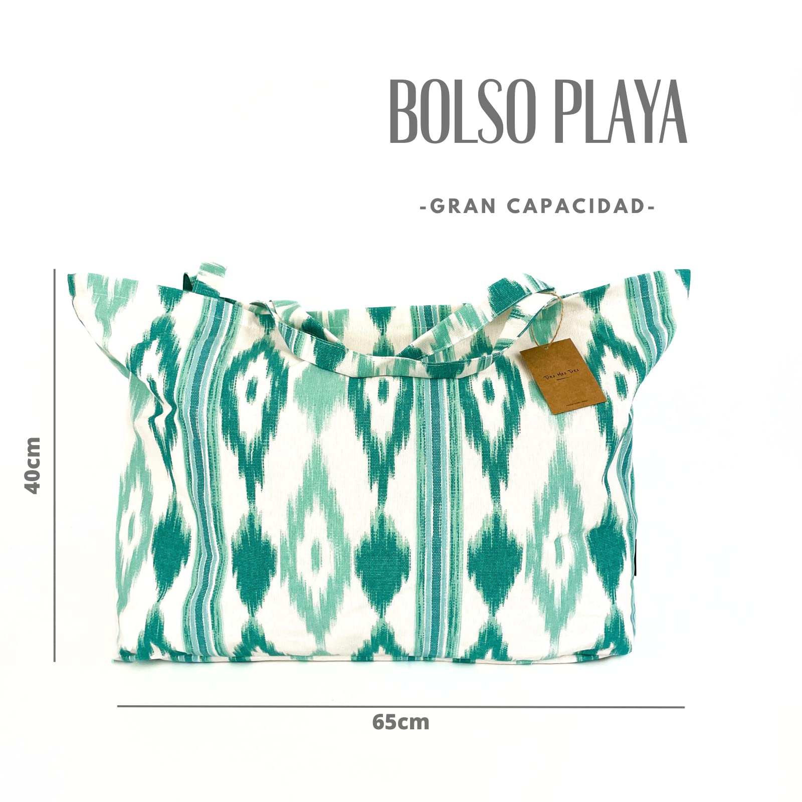 Bolsa Playa Grande XXL Familiar - Estilo Mediterráneo - Bolso Mujer para Verano y Piscina
