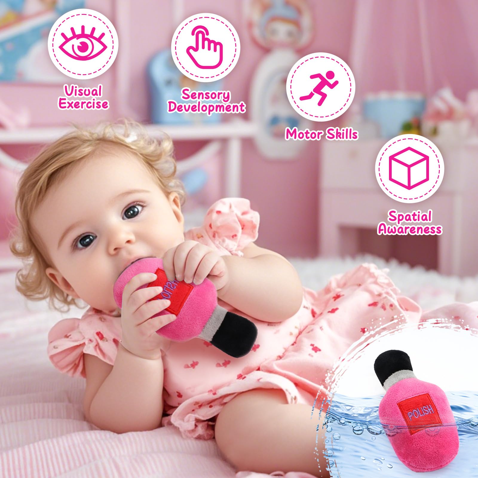 Spielzeug Ab 3 Jahre Mädchen Geschenk 3-12 Jahre, Pretend Play Kinderschminke Set Enthalten Handtasche, Wallet, Vorgeben Spielen Phone, Car Keyfob Schlüssel und Mehr