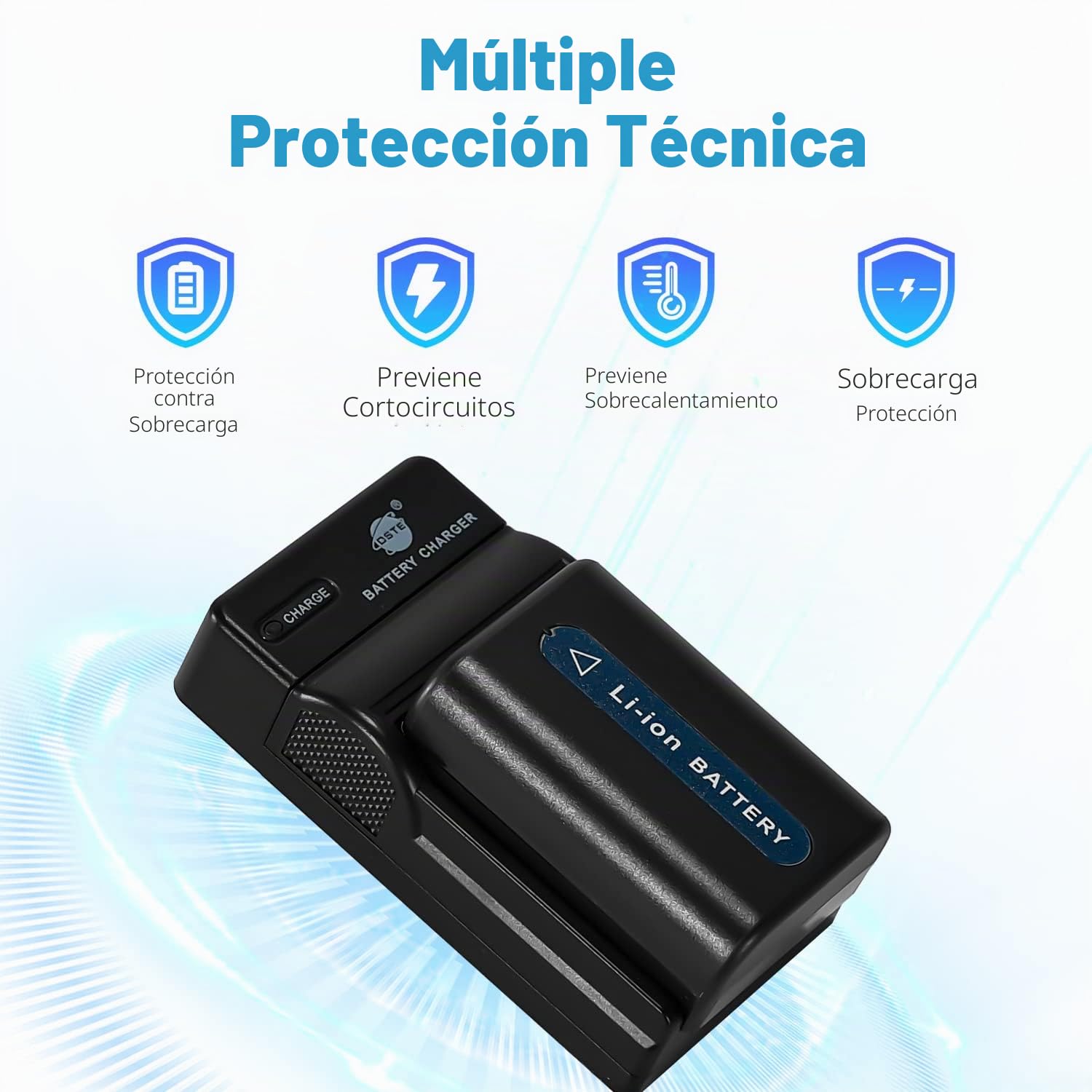 DSTE 2PCS NP-FM50 NP-FM30 Batería y Cargador para Sony NP-FM30, CCD-TRV126, CCD-TRV128, CCD-TRV138, CCD-TRV208, CCD-TRV218, CCD-TRV228, CCD-TRV238