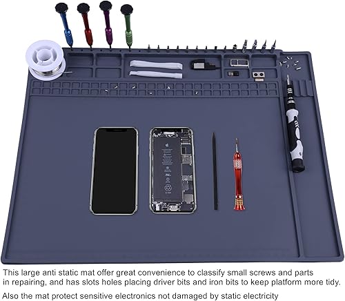 Miniatura 3 de Alfombrilla antiestática resistente al calor de alta calidad para computadora, laptop, reparación de dispositivos electrónicos de teléfonos