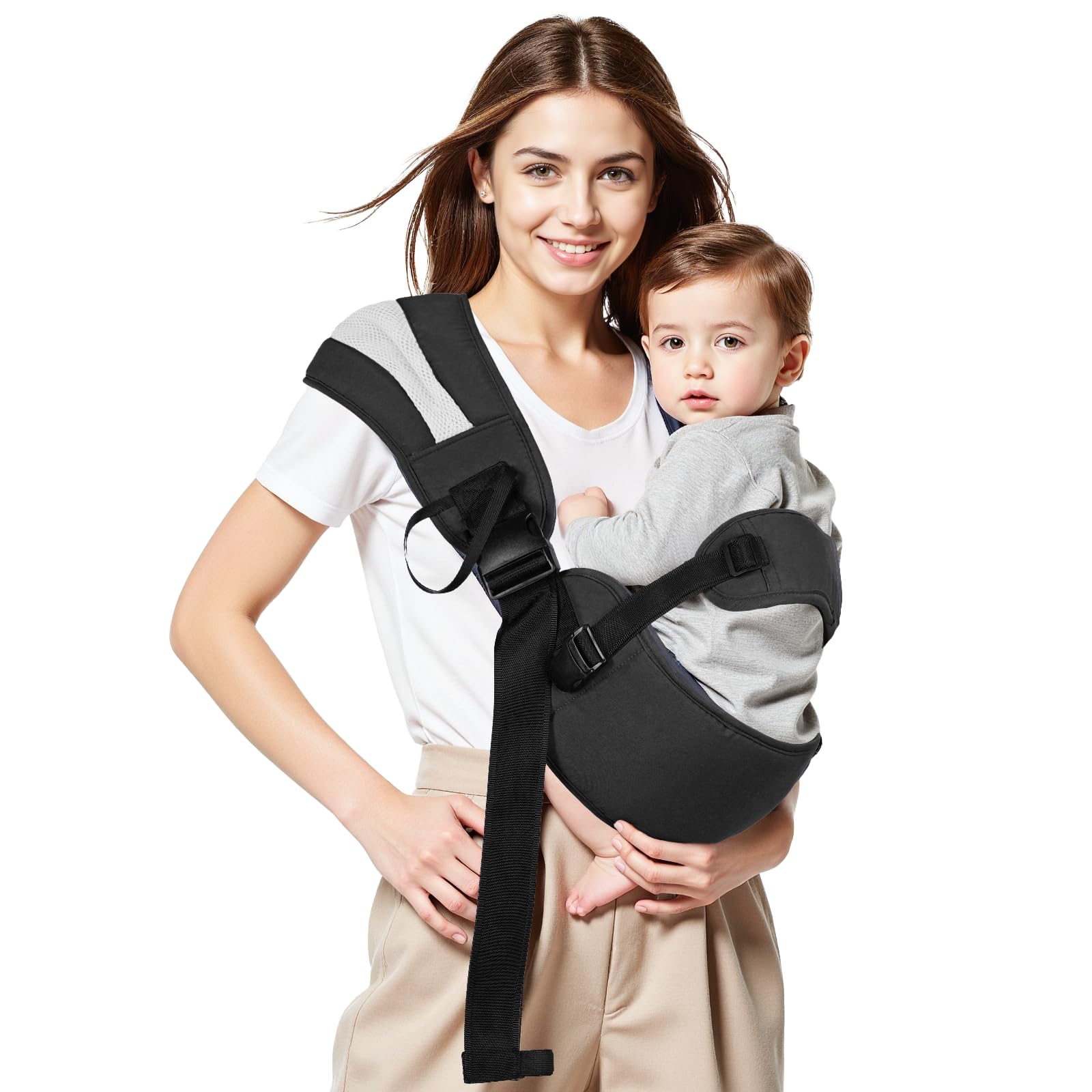 FUNITO Ring Sling Toddler Carrier (Black)