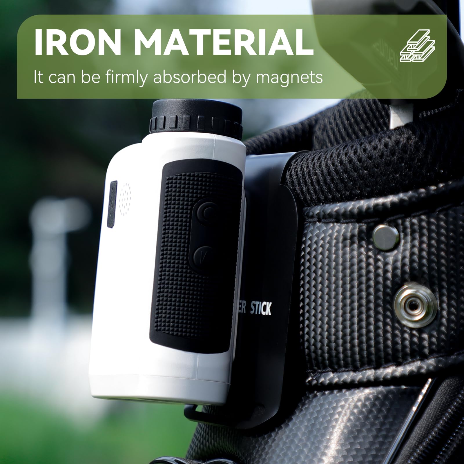 Accesorios para bolsas de golf para hombres, accesorios para bolsas de palos de golf, almohadillas de aterrizaje de metal para telémetro de golf, toalla de golf magnética, frasco de golf