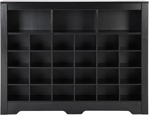 Vista 9 de Harper & Bright Designs Sleek Design - Consola de 24 zapatos, armario moderno para zapatos con base curva, aparador versátil para pasillo