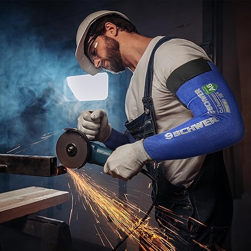 Miniatura 7 de Schwer ANSI A6 Mangas de brazo resistentes a cortes para trabajo de hombres y mujeres, protectores de brazo para piel fina y moretones, mangas de