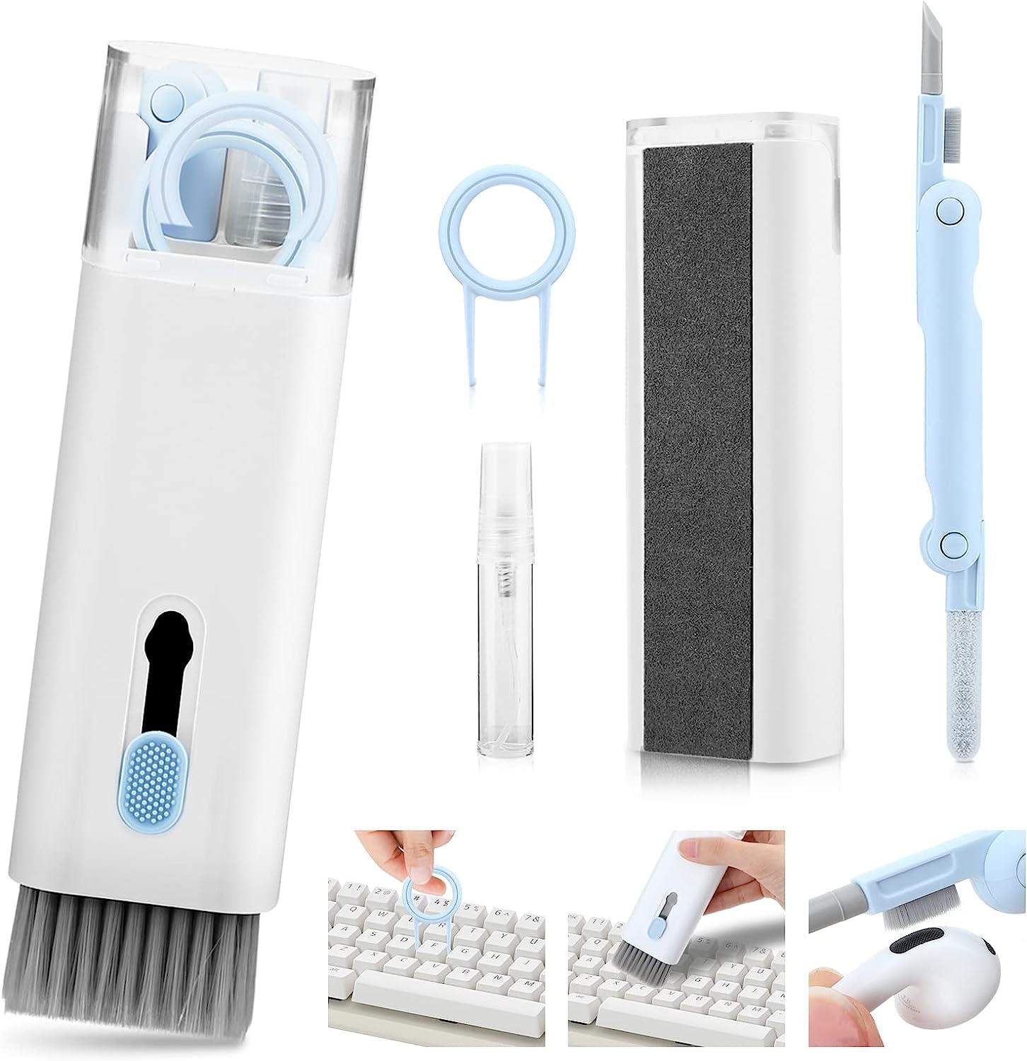 Laptop Cleaner Kit, Ear buds Cleaning Kit, Gadget Cleaning Kit, Keyboard Cleaning Brush, Gadget Cleaner, Phone Cleaner (Multicolor)-image-39