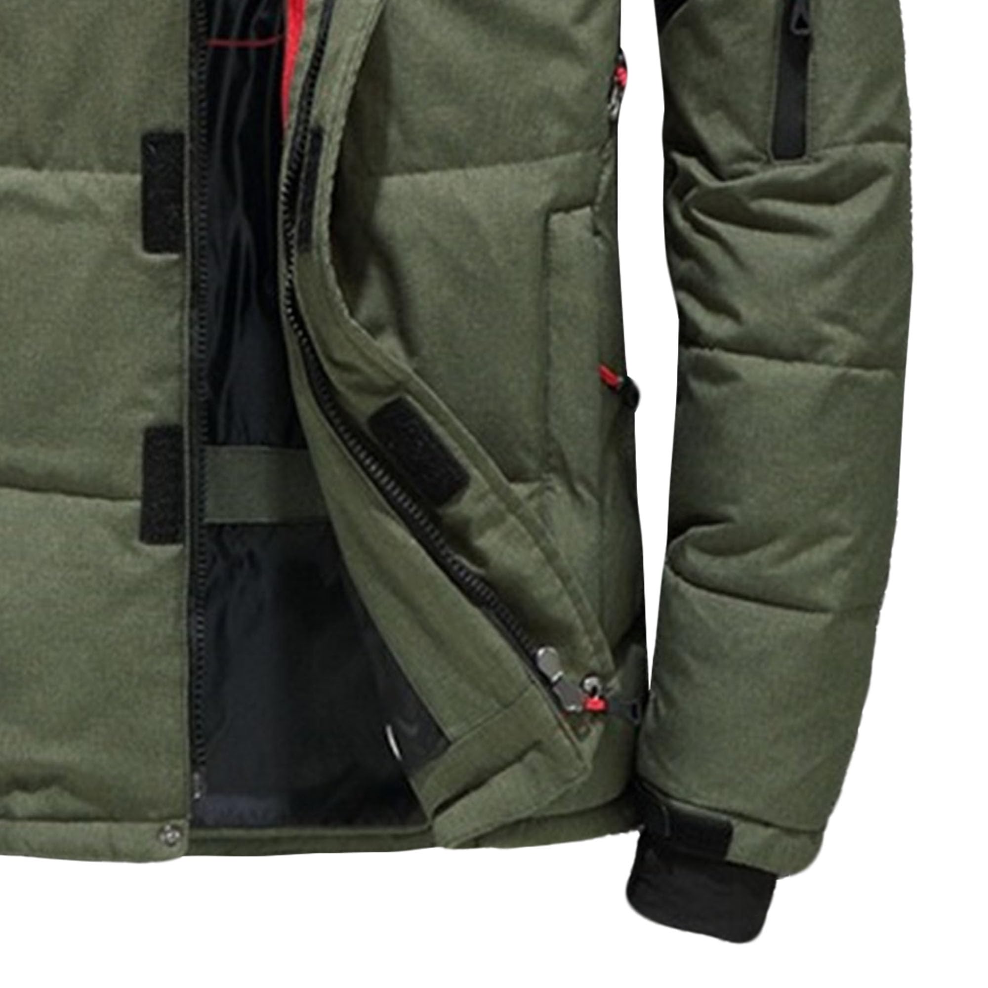 Piumino da uomo con cappuccio parka invernale spesso caldo parka casual piumino esterno termico