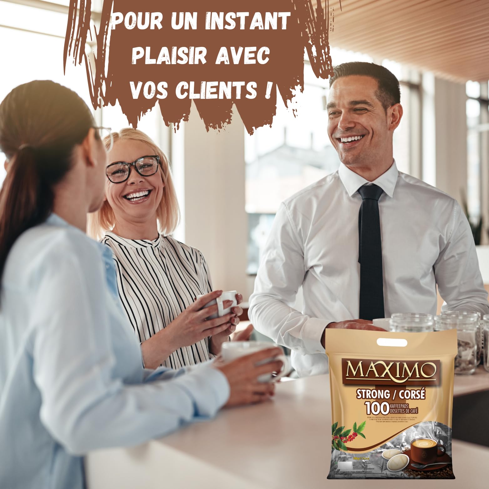 MAXIMO Corsé - 300 dosettes individuelles de café compatibles SENSEO
