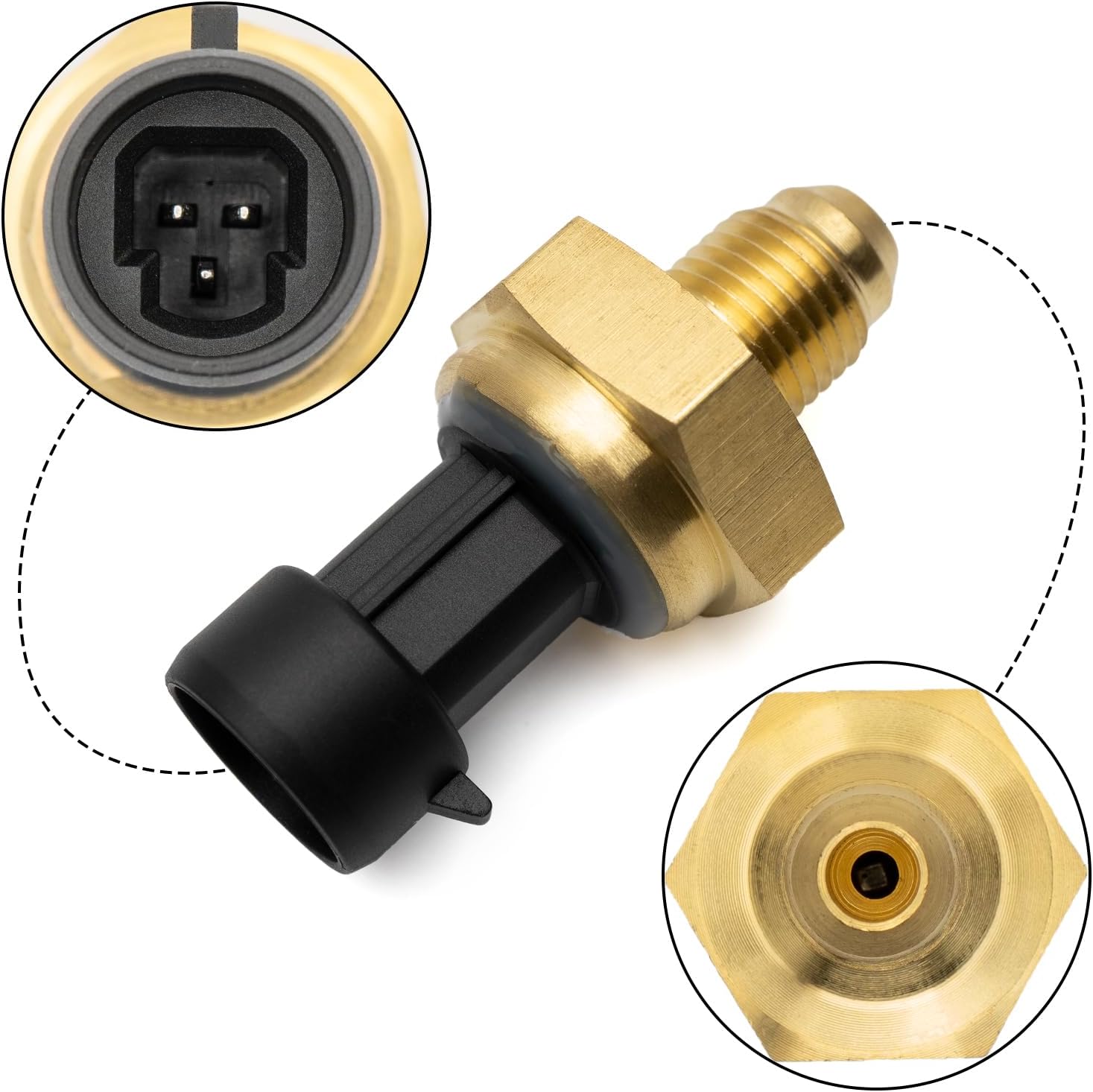 5C3Z9J460A DPFE EGR Pressure Feedback Sensor Compatible with Ford 2004-2010 E-350 6.0L,E-450,Excursion,F Super Duty,F-250 Super Duty,F-350 Super Duty,F-450 Super Duty,F-550 Super Duty,F-650,F-750.