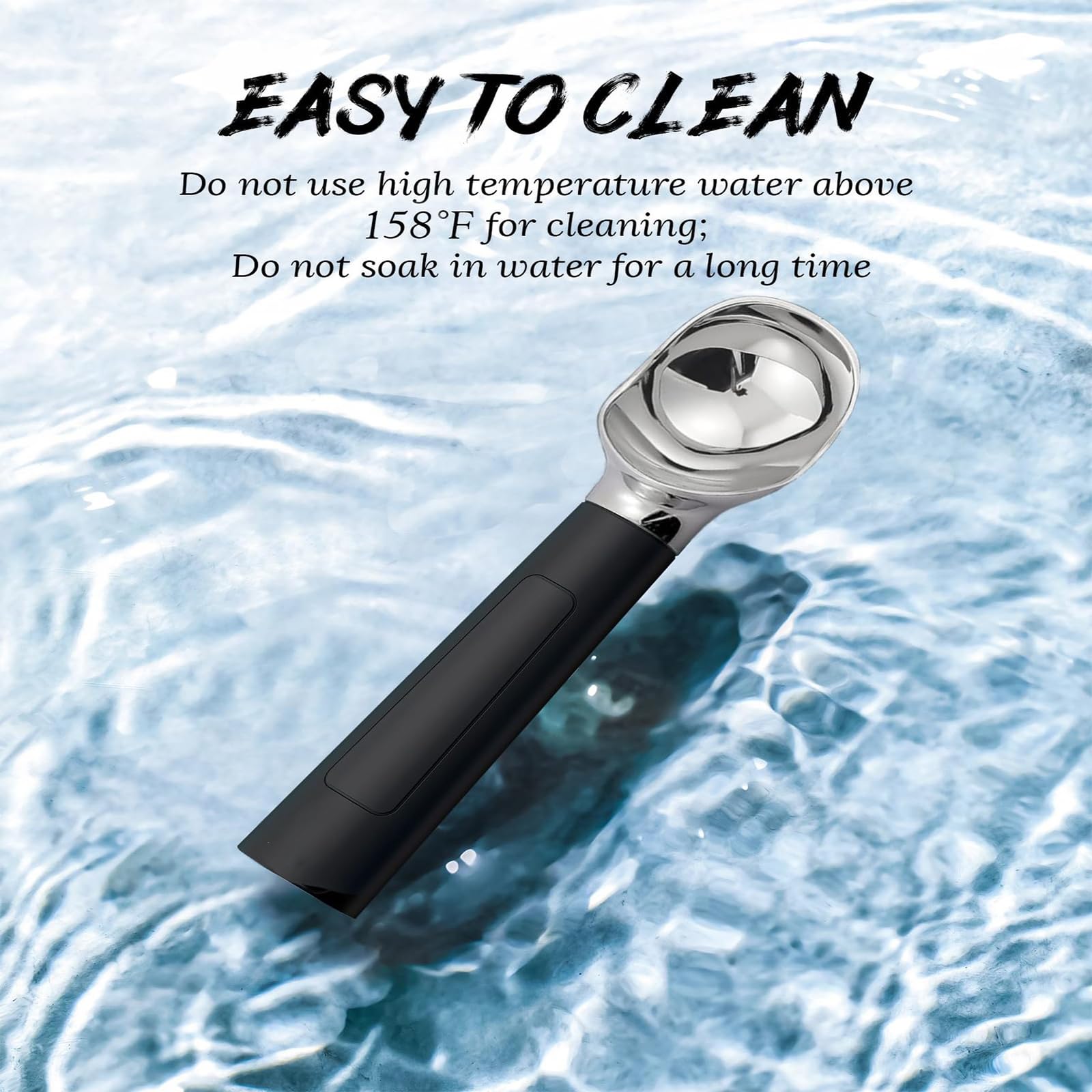 Cuillère à glace chauffante rechargeable avec affichage numérique, température réglable, design étanche