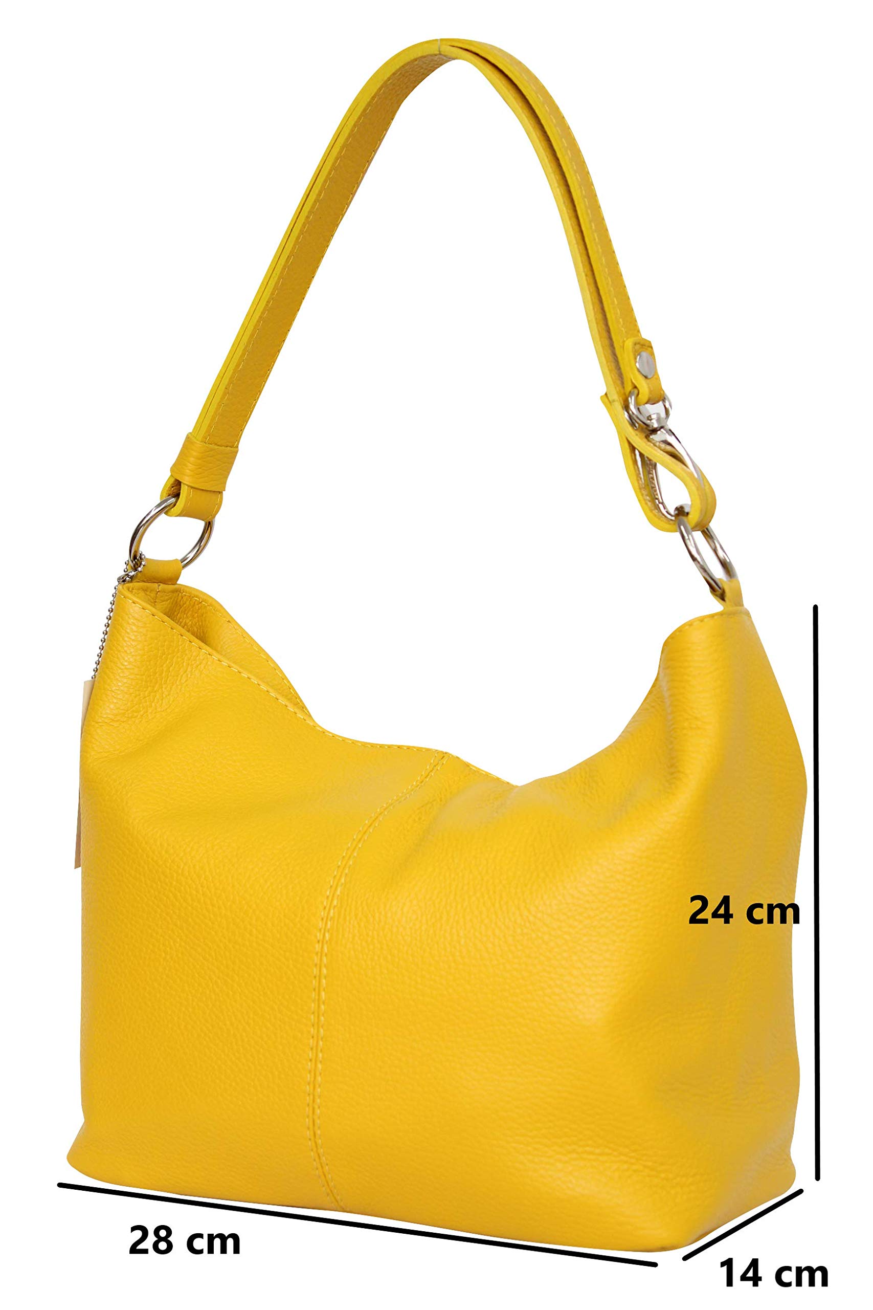 AMBRA Moda GL005 - Bolso de mano para mujer de cuero, bolso de hombro y bandolera