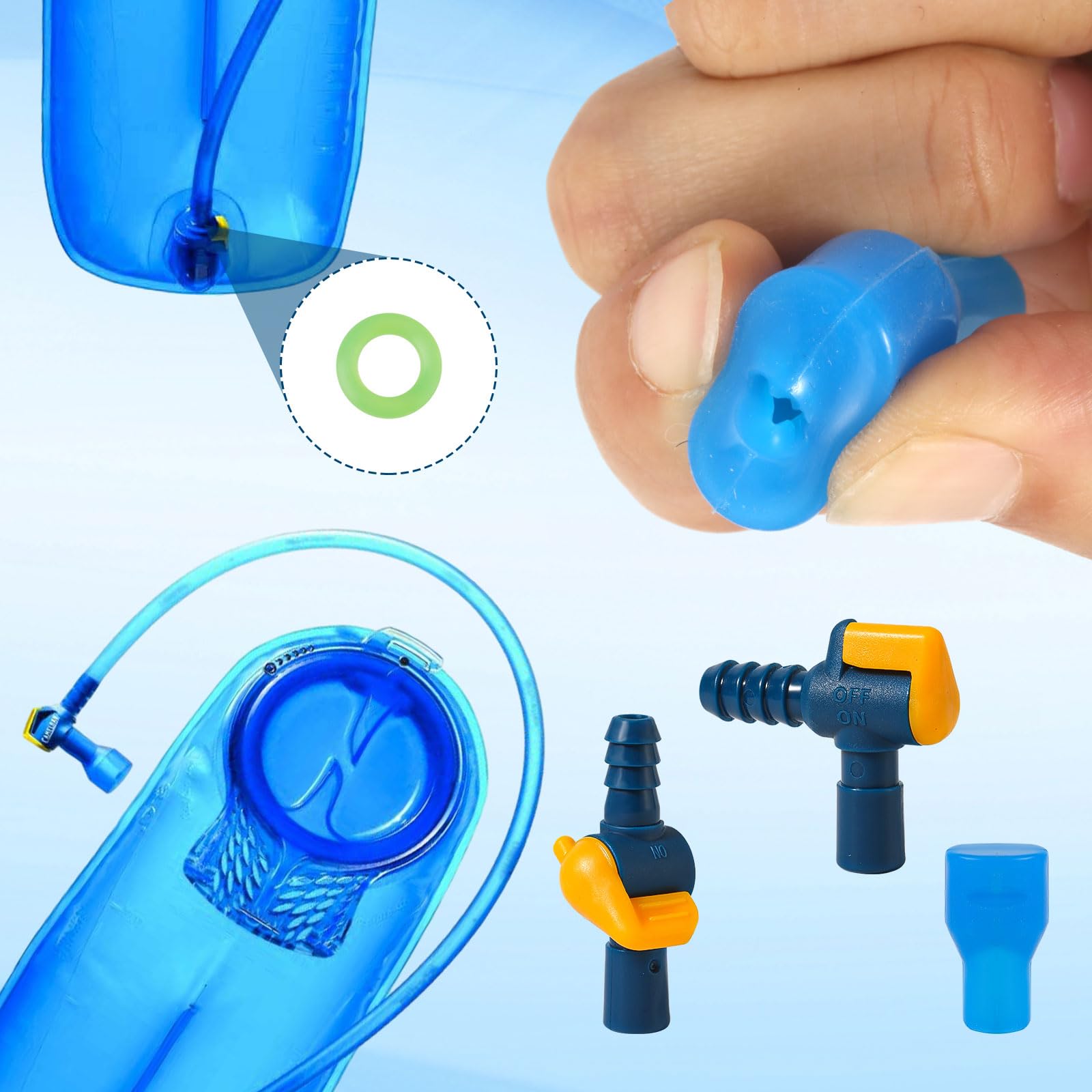 6 Embouts Buccal + Connecteurs Pour Camelbak - Kit Remplacement Valve Morsure Sac Hydratation Avec Joint Torique