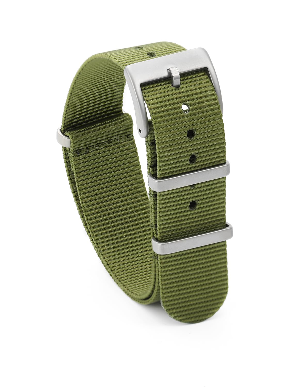 TACTICAL FROG Nylon Watch Band 18mm 19 mm 20mm 22 mm 24 mm, Waterproof Military Watch Straps Replacement for Men Women, With Stainless Steel Buckle