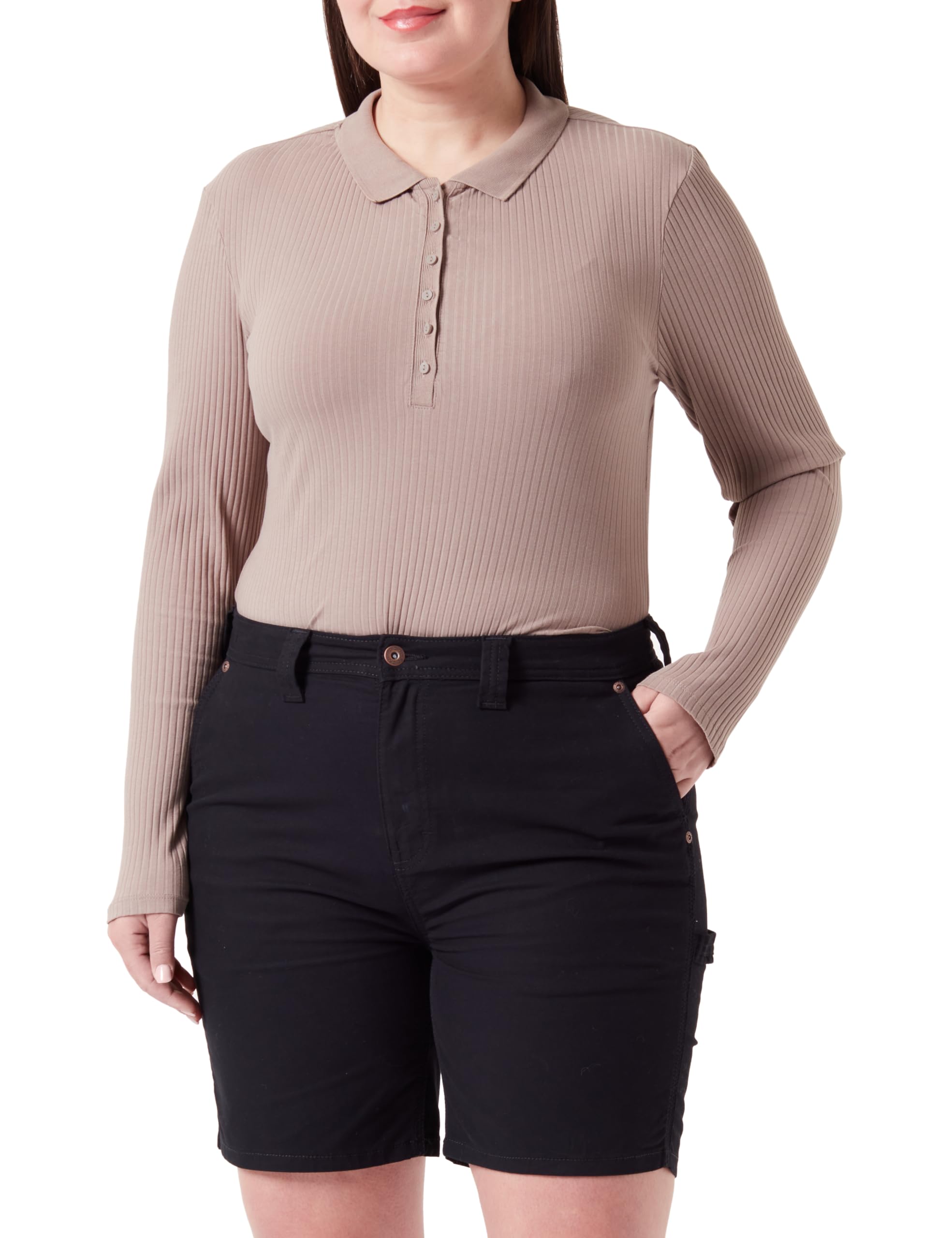 Dickies Women's Rinsed Black W Carpenter Duck Short, 34