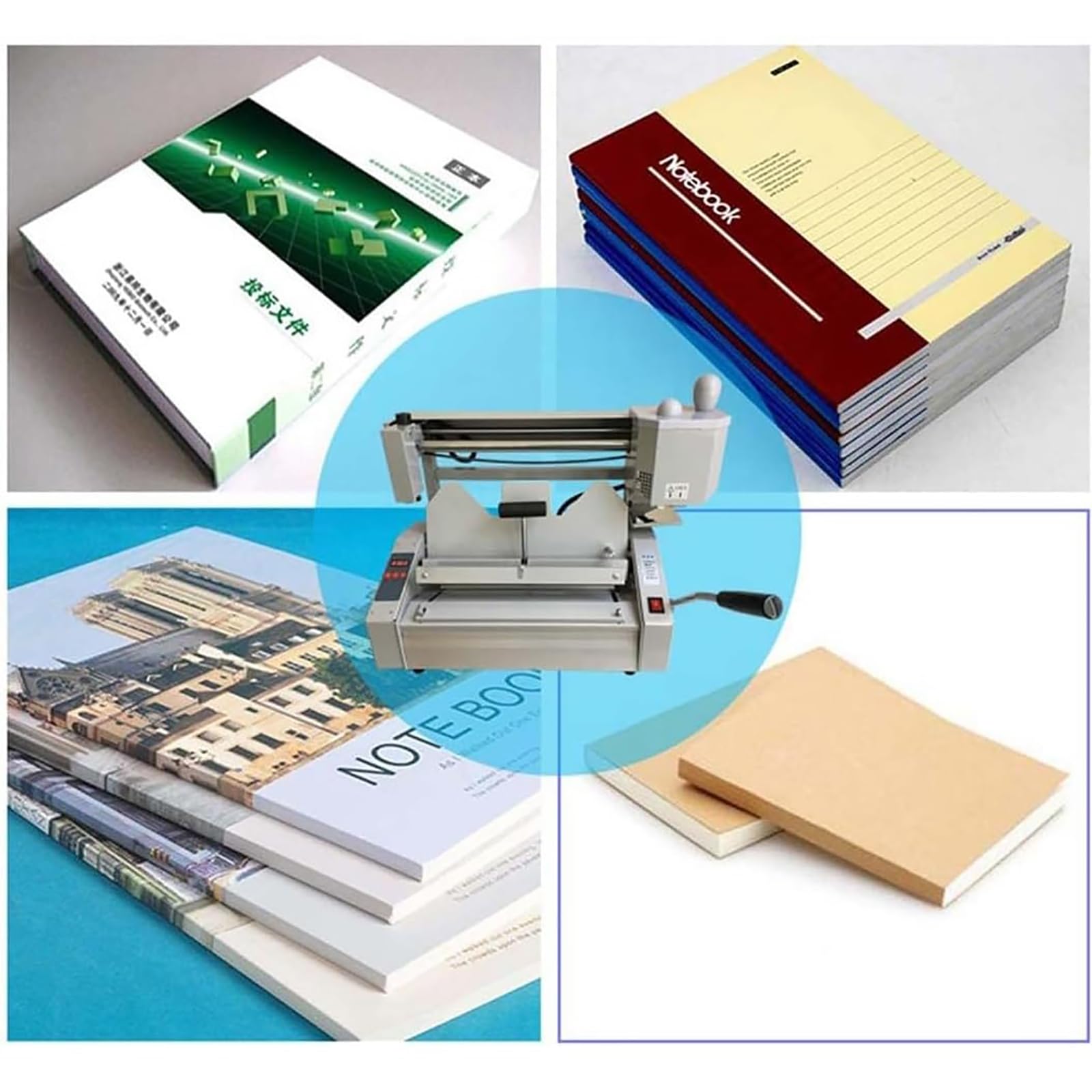 Rilegatrice a caldo, raccoglitore senza fili per documenti A4, velocità di rilegatura 180 libri/h, spessore 0,1-40 mm per notebook e uso in ufficio