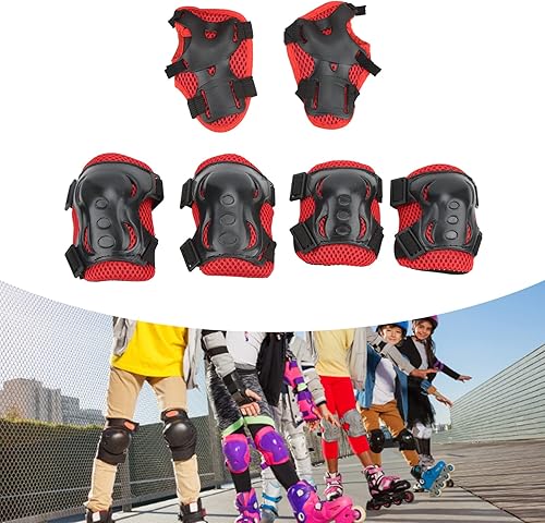 Miniatura 5 de OUKENS Juego de rodilleras para niñosjóvenes, coderas, muñequeras para niños de 5 a 16 años, equipo de protección infantil para patines de ruedas,