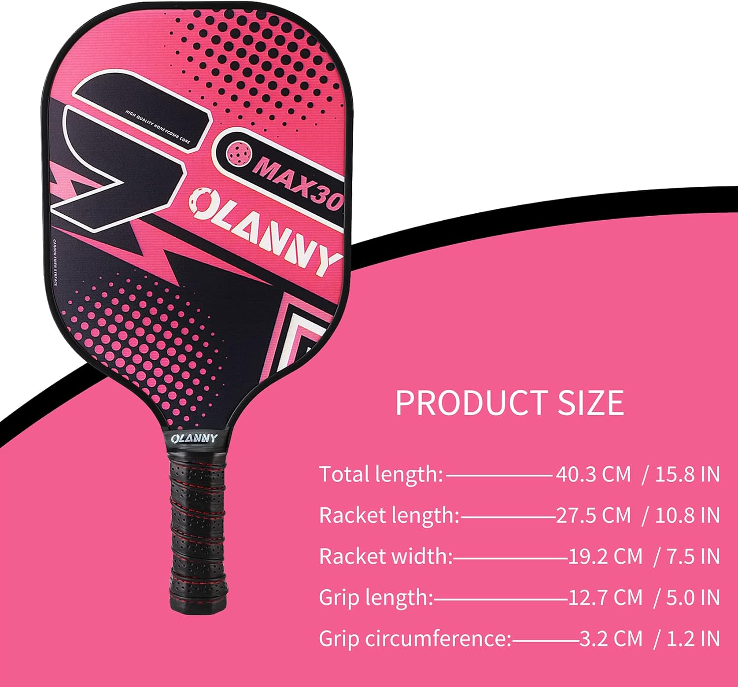 OLANNY Pickleball Paddles Set of 4 Pickleball Rackets Graphite Pickleball Set Polymer Honeycomb CoreLightweight Pickleball Set Includes 4 Pickleball Paddles + 4 Balls + 1 Pickleball Bag : Sports & Outdoors