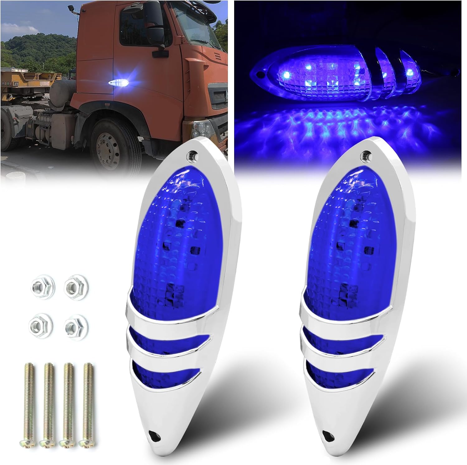 Ygmylandbb LED Side Marker Lights, Trailer Side Marker