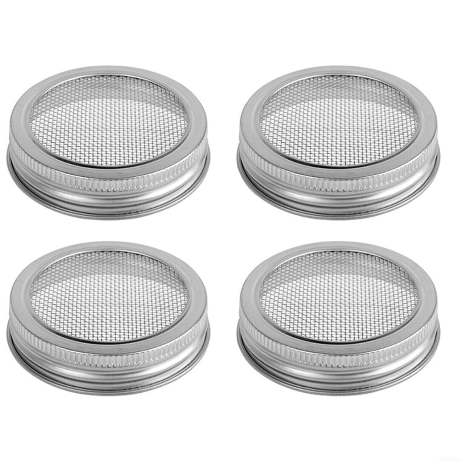 4 Pcs Stainless Steel Sprouting Lid, Jar Sprouting Lids For Making Organic Sprout 70MM