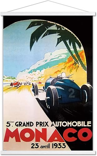 Trends International Grandprix Automobile Monaco 1933 - Póster de pared con marco magnético