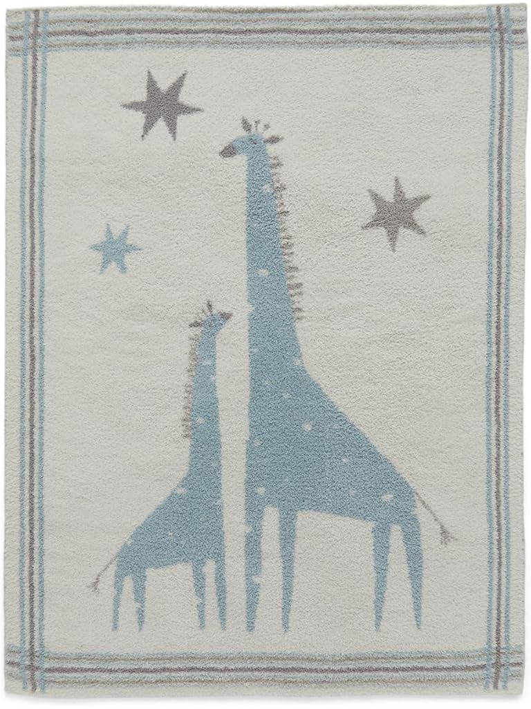 Blue Barefoot Dreams CozyChic&#174; Giraffe Stroller Blanket