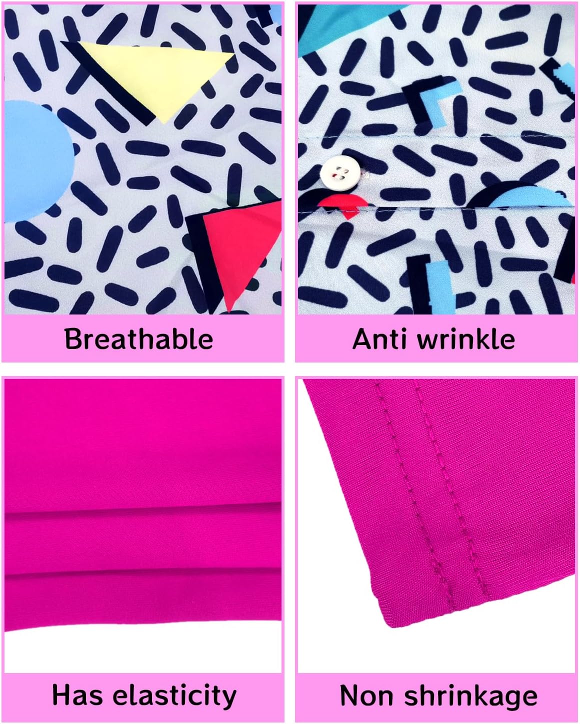 Verceco 80s 90s Outfits for Women Unisex Hip Hop Women Costume Accessory Sets Retro 90s Themed Party Outfits 7PC - Image 7