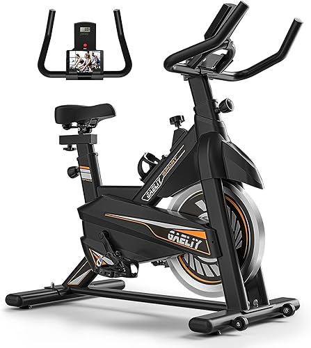 MGDYSS Bicicleta estática para interiores, bicicleta de entrenamiento, bicicleta de entrenamiento, bicicleta de ejercicio negra y naranja con
