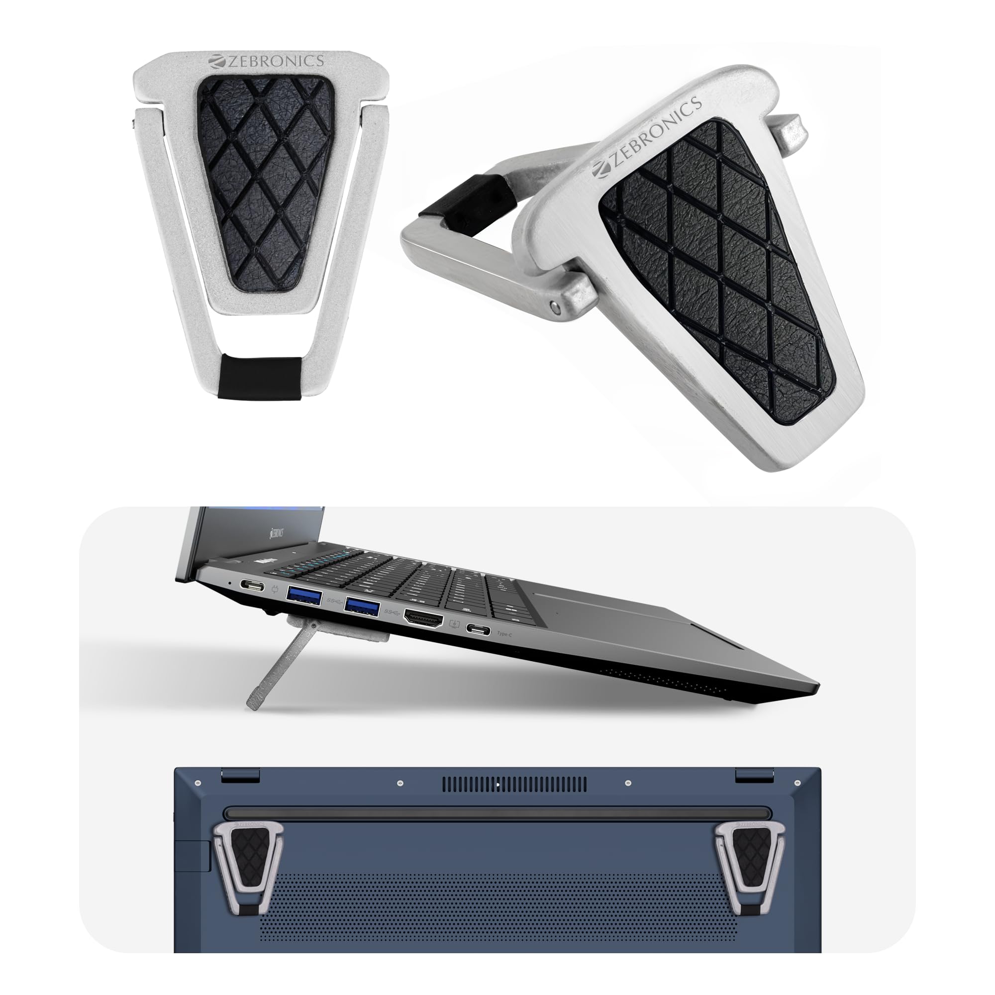 ZEBRONICS NS50 Laptop Stand with Ultra-Compact, Foldable & Rigid Design, Strong Aluminium Body, Anti-Slip Rubber Pads, Wide Compatibility, 15° Inclination Angle (B0CX1B4N4B) Amazon Price History, Amazon Price Tracker