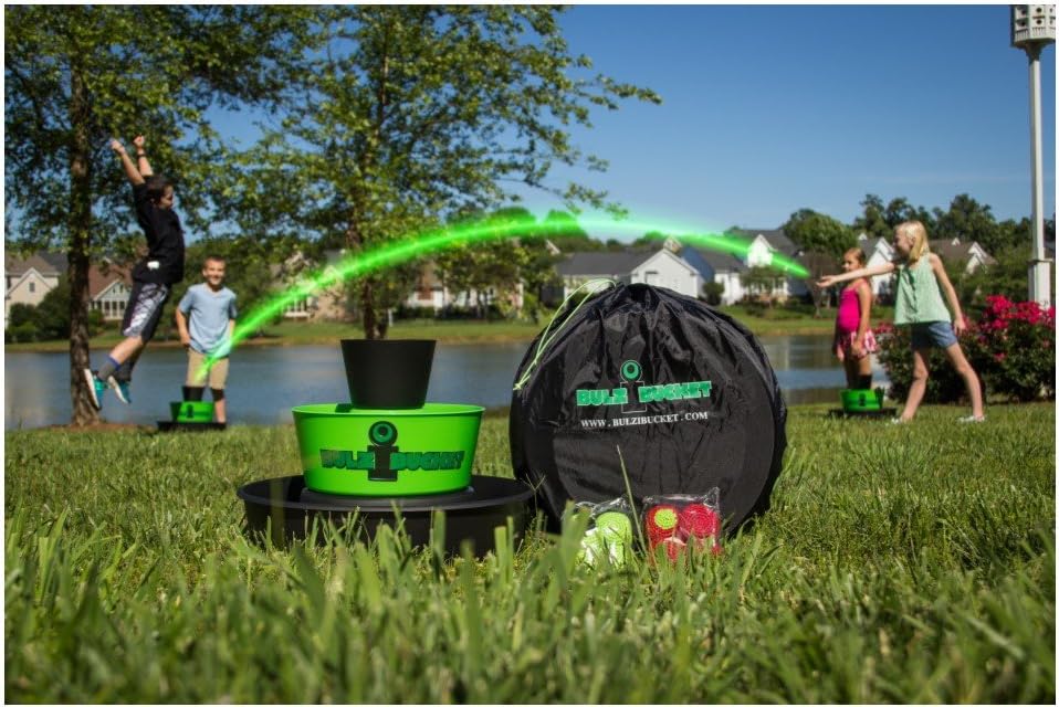 BULZiBUCKET Special Edition (Red, White & Blue) - Next Generation Cornhole - Hacky Sack/Bean Bag Game - Land and Pool. Ultimate Event Game, Red/White/Blue (BZ01P) : Toys & Games