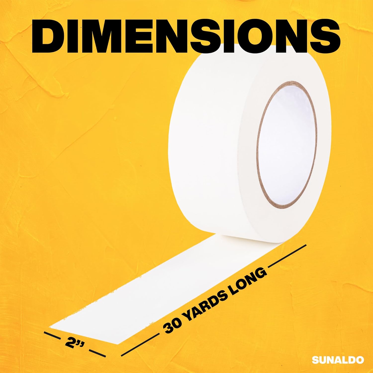 Gaffers Tape Heavy Duty, Easy to Rip, Residue-Free Professional Grade Floor Tape for Electrical Cords, Matte Finish Non Reflective, Weather Resistant (6, White, 2" x 30 Yards)