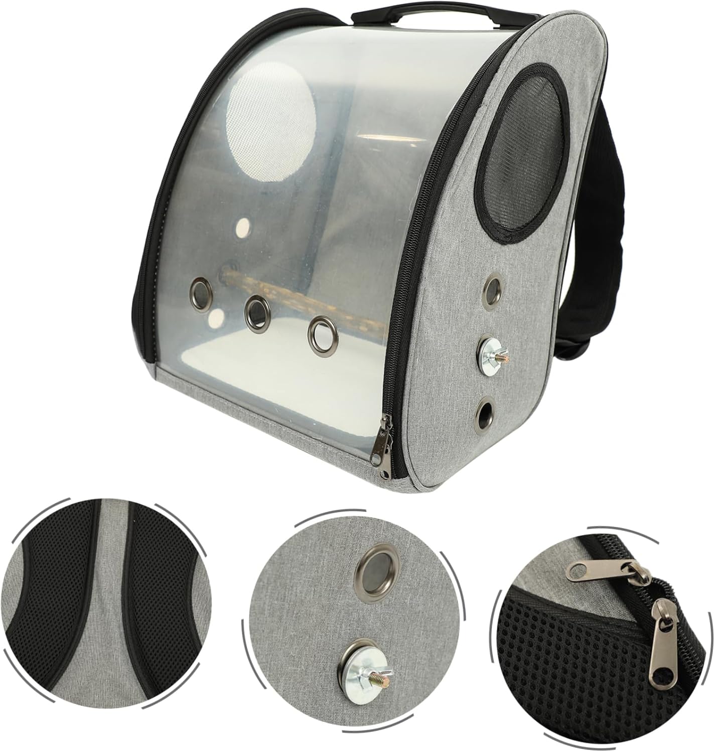 Parrot Carrying Bag Breathable Mesh Comfortable Travel Carrier for Outdoor Use for Hiking Shopping and Camping Includes Bird Perch and Design