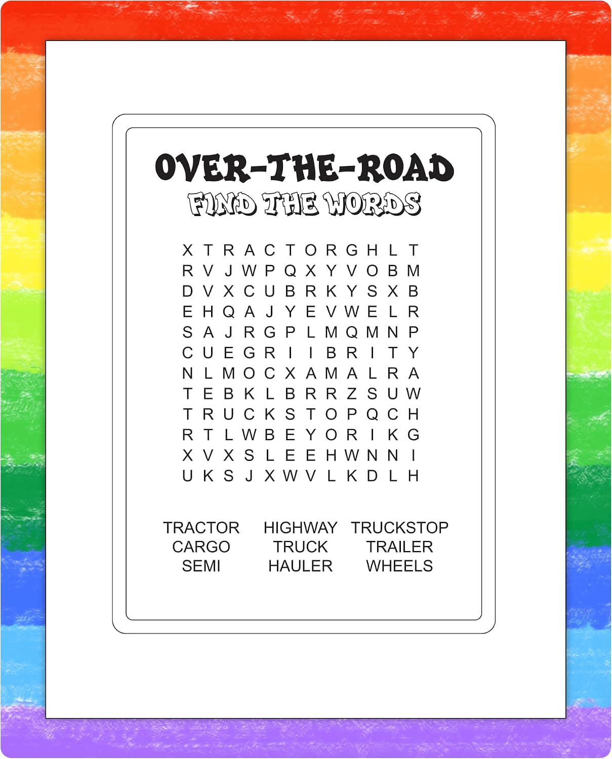 ZOCO - Tons of Trucks - Mini Activity Pads (50 Bulk Pack Without Crayons) - Party Favors for Boys, Goodie Bag Stuffers, Coloring, Games, Mazes, Word Search, Puzzles, Activities for Kids